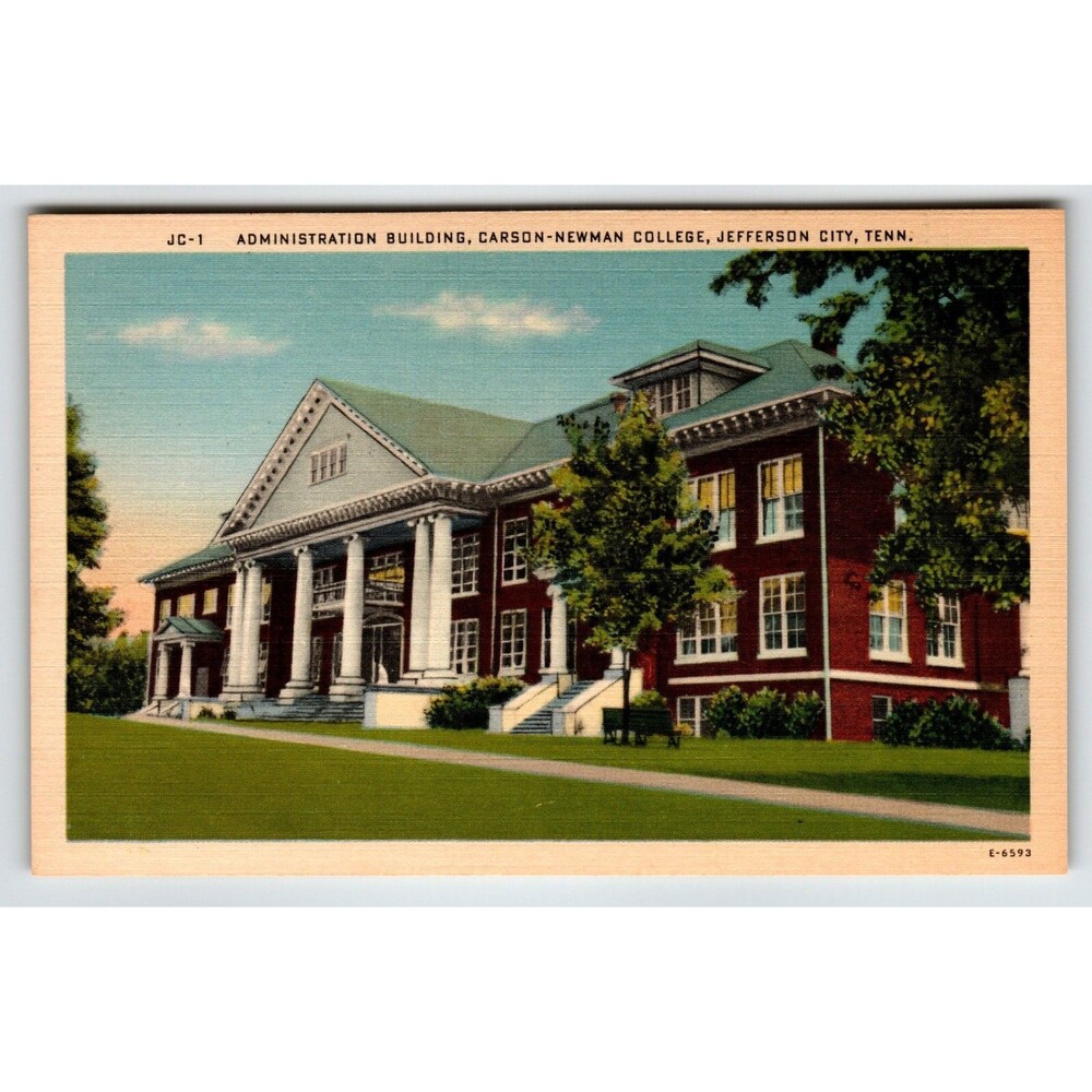 Newman College Building Jefferson City Tennessee Postcard Linen Unposted Tenn